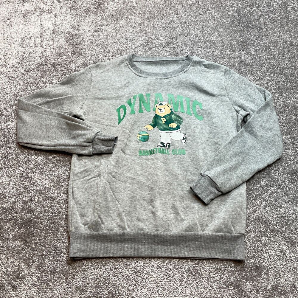 Shein Sweatshirt Womens Medium Dynamic Basketball Club Logo Pullover Soft Top